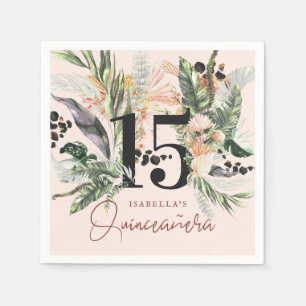 Serviette En Papier Quinceañera Verdure & Jungle en Terre Cuite