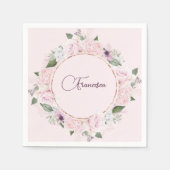 Serviette En Papier Quincearnera Roses Blush rose (Devant)