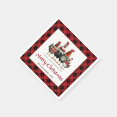 Serviette En Papier Quirky Christmas chickens napkin set custom name (Coin)