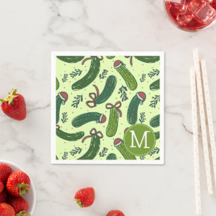 Serviette En Papier Quirky Festive Pickles de Noël Motif