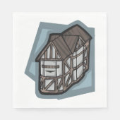Serviette En Papier Quirky Tudor House Architecture médiévale (Devant)