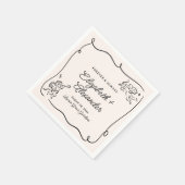 Serviette En Papier Quirky & Whimsical Cupid Cherubs Mariage (Coin)