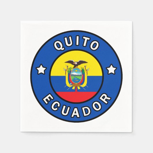 Serviette En Papier Quito Équateur (Devant)