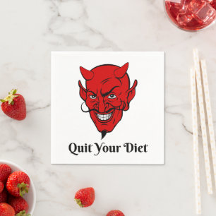 Serviette En Papier Quittez votre régime Diet Diable Satan Cocktail