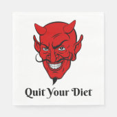 Serviette En Papier Quittez votre régime diététique Satan (Devant)