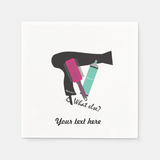 Serviette En Papier Quoi d'autre ? Outils de coiffure (Devant)