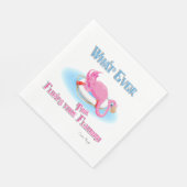 Serviette En Papier Quoi qu'il flotte votre Flamant rose rose (Coin)