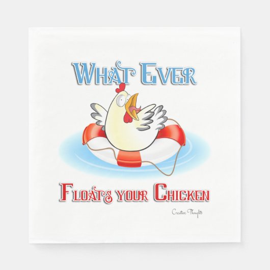 Serviette En Papier Quoi qu'il Flotte votre poulet 2 (Devant)