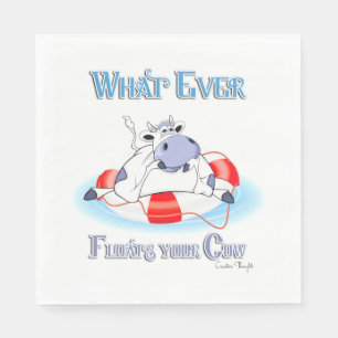 Serviette En Papier Quoi qu'il flotte votre vache 3