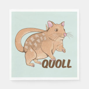 Serviette En Papier Quoll Australian Marsupial