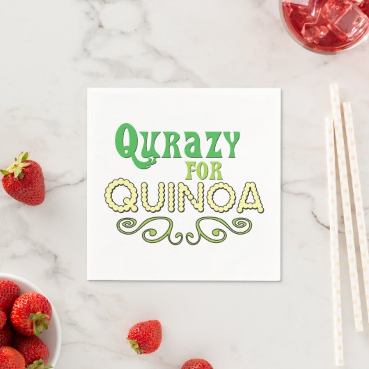 Serviette En Papier Qurazy pour Quinoa © - Funny Quinoa thème (En situation)