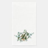 Serviette En Papier R Monogramme Botanique Floral Serviettes d'hôtes (Devant)