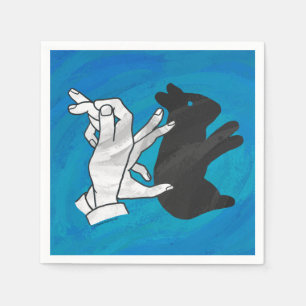 Serviette En Papier Rabat Ombre Sur Bleu