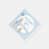 Serviette En Papier Rabbit Blue Un Premier anniversaire fête (Coin)
