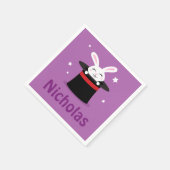 Serviette En Papier Rabbit dans les magiciens casquette nom personnali (Coin)