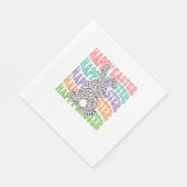 Serviette En Papier Rabbit de coucher de soleil rétro (Coin)