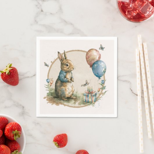 Serviette En Papier Rabbit Peter partie Napkins (En situation)
