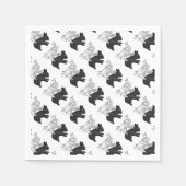 Serviette En Papier Rabbit Silhouette main (Devant)