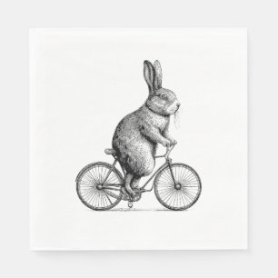 Serviette En Papier Rabbit Sur Un Vélo Bunny Vélo Vélos Hommes W