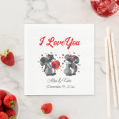 Serviette En Papier Raccoon (En situation)