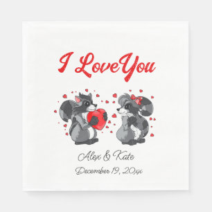 Serviette En Papier Raccoon