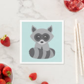 Serviette En Papier Raccoon de Woodland (En situation)