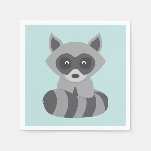 Serviette En Papier Raccoon de Woodland (Devant)