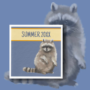 Serviette En Papier Raccoon papier été Napkin