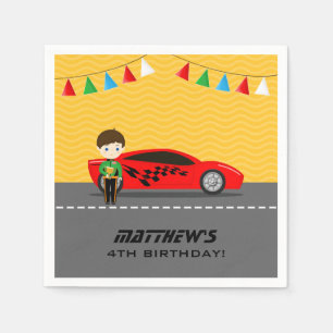 Serviette En Papier Race Car