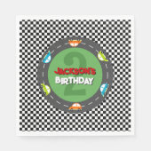 Serviette En Papier Race Car Boy Fête d'anniversaire (Devant)