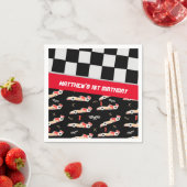 Serviette En Papier Race Car Boys Premier Anniversaire (En situation)