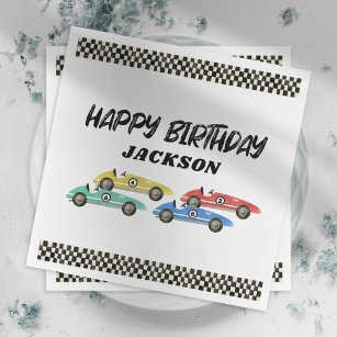 Serviette En Papier Race Car fête d'anniversaire