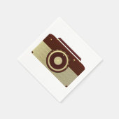 Serviette En Papier Radio Brown Rétro Et Antique Or (Coin)
