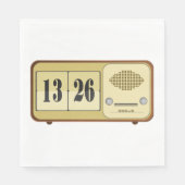 Serviette En Papier Radio rétro-horloge (Devant)