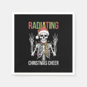 Serviette En Papier Radiologie Noël Père Noël Skeleton Xray Technicien (Devant)