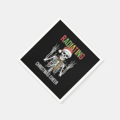 Serviette En Papier Radiologie Noël Père Noël Skeleton Xray Technicien (Coin)