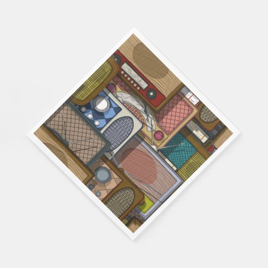 Serviette En Papier Radios vintages (Coin)