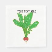 Serviette En Papier Radish vectoriel (Devant)