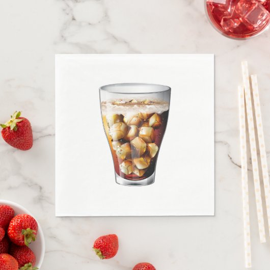Serviette En Papier Rafraîchir la boisson de soda glacée froide avec b (En situation)