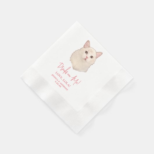 Serviette En Papier Ragdoll Chat Boissons personnalisées sur moi (Coin)