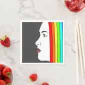 Serviette En Papier Rainbow (En situation)