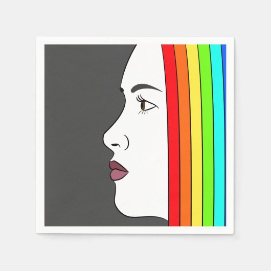Serviette En Papier Rainbow (Devant)