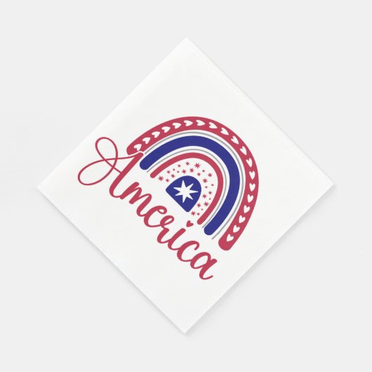 Serviette En Papier Rainbow America (Coin)