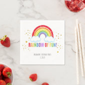 Serviette En Papier Rainbow Anniversday Party Papier Napkin (En situation)