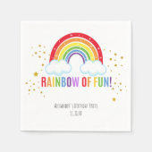 Serviette En Papier Rainbow Anniversday Party Papier Napkin (Devant)