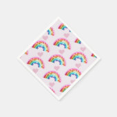 Serviette En Papier  Rainbow Birthday Party (Coin)
