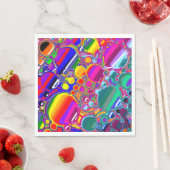 Serviette En Papier Rainbow Blast Art Abstrait (En situation)