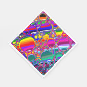 Serviette En Papier Rainbow Blast Art Abstrait (Coin)