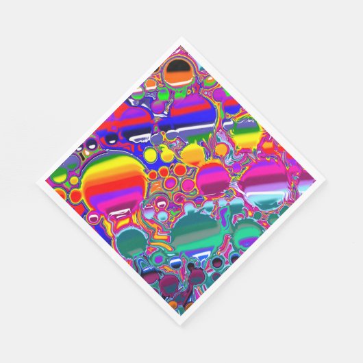 Serviette En Papier Rainbow Blast Art Abstrait (Coin)
