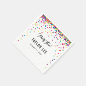 Serviette En Papier Rainbow confetti arrose le décor de fête d'anniver (Coin)
